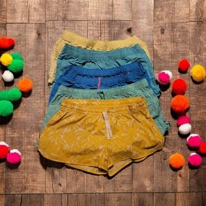 Patagonia Women's Athletic Shorts - Yellow, Teal, Blue